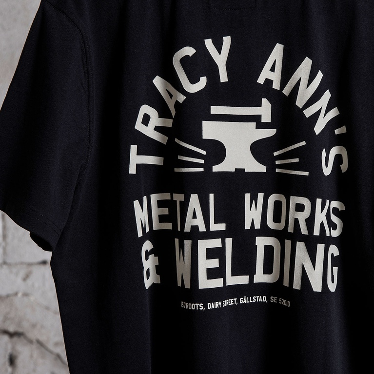 Printed Vintage Tee Black 4